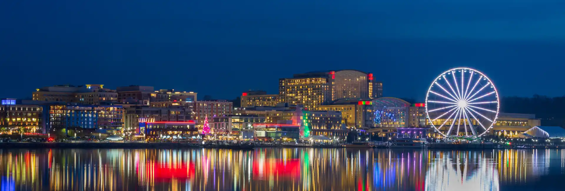 Maryland Nation Harbor At Night 1920X650