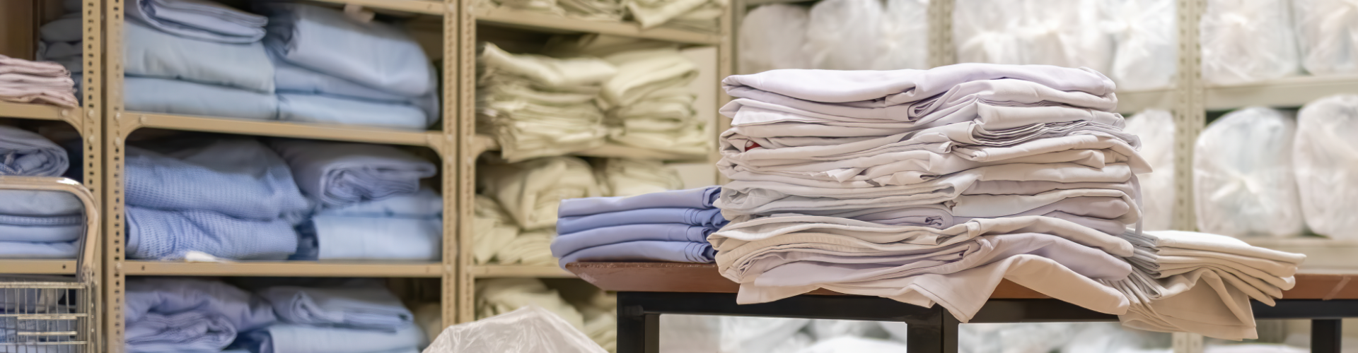 Commerical Laundry Linens In Store Room 1920X500